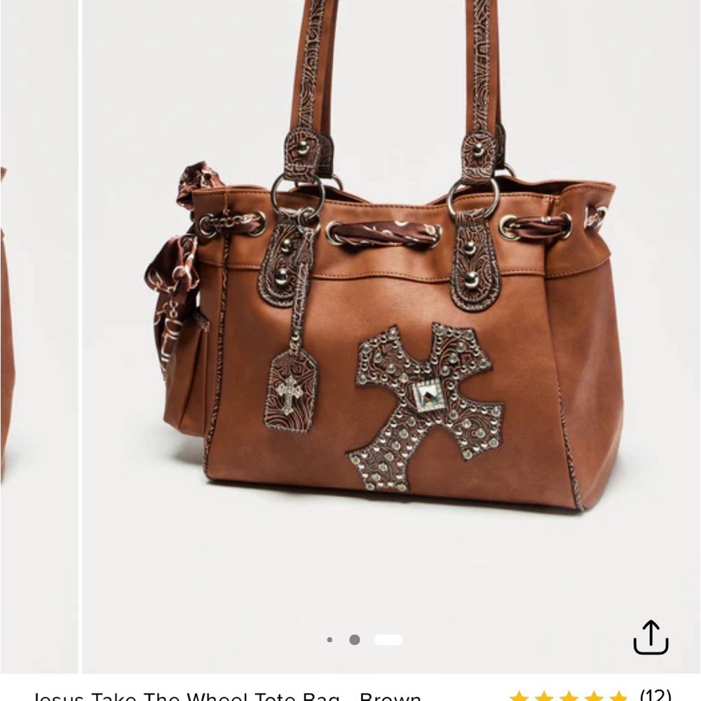 Fashion Nova Brown Tote Bag